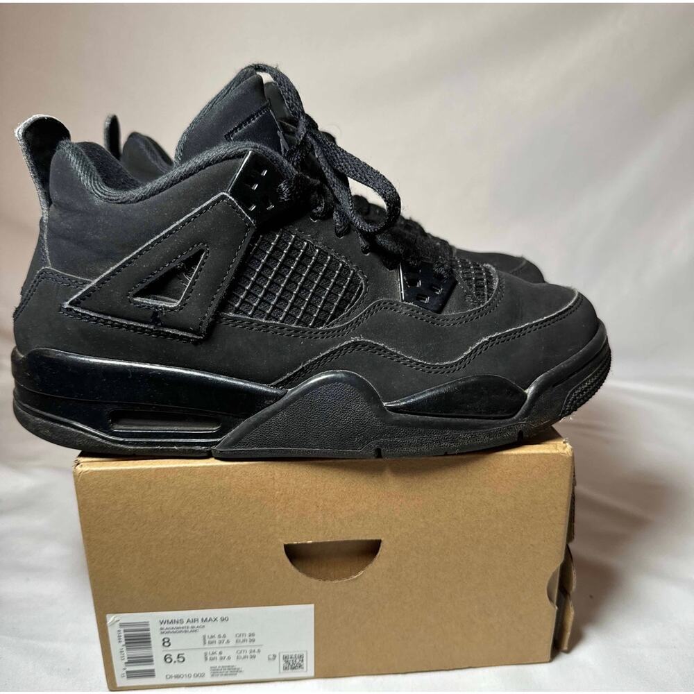 Size 6.5 - Nike Air Jordan 4 Retro GS Black Cat 2020 Men's Shoes